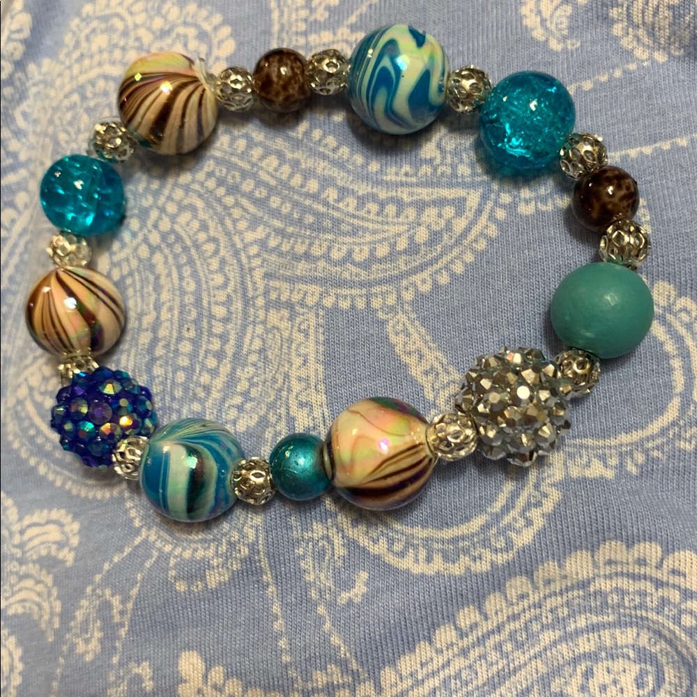 Bracelet Handmade Beaded Stretchy